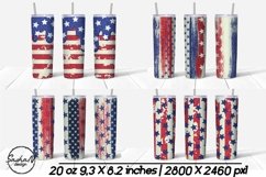 Patriotic 20 oz skinny tumbler sublimation png design Product Image 1