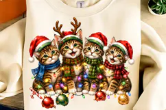 Christmas Cats PNG, Funny Christmas Sublimation, Xmas PNG Product Image 3