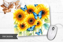 Golden Sunflower Art Mouse Pad PNG Design Product Image 1