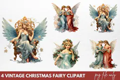 Vintage Christmas Cinema Clipart PNG Product Image 1