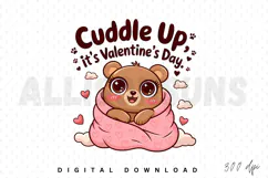 Cuddle Up Valentine's Day PNG, Valentine Love Quote PNG Product Image 1