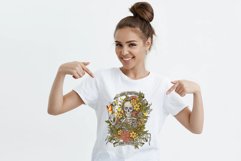 Kinda emotional kinda emotionless skeleton in png flowers Product Image 2