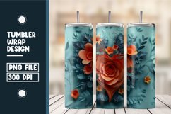 Heart Flower Tumbler Wrap Design Product Image 1