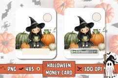 Halloween Witch Gift Card, Halloween Frog Money Card Product Image 1