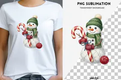 Yarn snowman png design for T-shirts Product Image 1