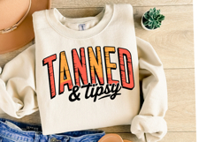 Tanned &amp; Tipsy Svg | Svg Files for Cricut | Shirt Svg Product Image 2