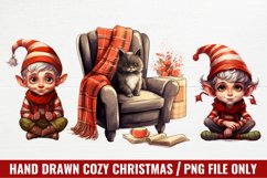Cozy Christmas Sublimation, Christmas Clipart Product Image 1