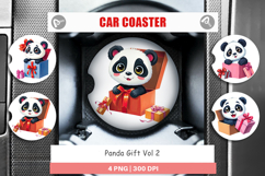 Car Coaster Panda Gift Product Image 1