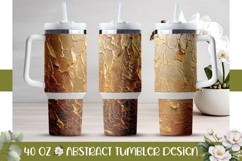 Gold Tumbler Design, Gold 40 Oz Tumbler Sublimation Product Image 1