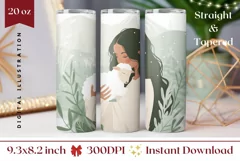 Winter Tumbler Design, Christmas Sheep Tumbler Sublimation Product Image 1