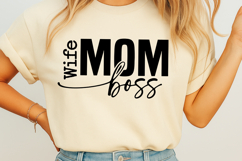 Mom Wife Boss SVG Product Image 1