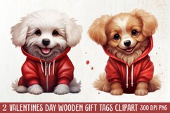 Cute Valentine Dog Clipart, Valentines Day Dog Clipart Product Image 1