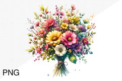 Spring Flowers Sublimation - Clipart PNG Design Product Image 1