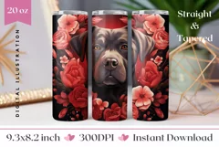 Valentines Chocolate Labrador Tumbler, Cute Dog Tumbler Wrap Product Image 1