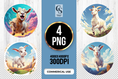 Jumping Goat Clipart Sublimation PNG Product Image 1