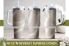 White Glitter Tumbler PNG, White 40 Oz Tumbler Sublimation Product Image 1