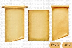 Old Paper Scroll png, jpg Vintage papers, Old papyrus png Product Image 1