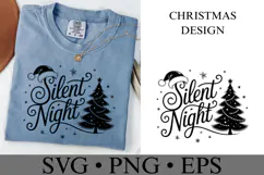 Silent Night Svg | Christmas svg | Shirt Svg Product Image 1