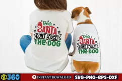 Dear santa don't forget the dog SVG, Christmas Dog SVG Product Image 1