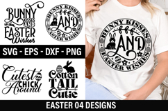 Easter SVG Design - Bunny Kisses And Easter Wishes Product Image 1