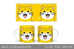 Funny Cat Mug Design. Cute Cat Mug Sublimation Product Image 1