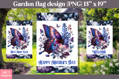 Butterfly Garden Flag Best Mom Ever Garden decor Product Image 1