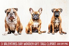 Valentine Pet Dogs Clipart, Valentine Pets Clipart Product Image 1