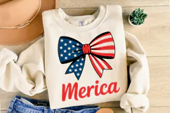 Merica Bow svg | 4th of july Svg | Shirt Svg Product Image 1