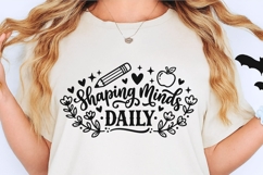 Shaping Minds Daily Svg, Back To School Svg, Teaching Svg. Product Image 2