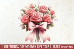 Sweet Valentine Clipart, Watercolor Valentines Day Product Image 1