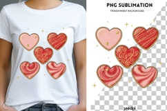 Valentine hearts png design for T-shirts Product Image 1