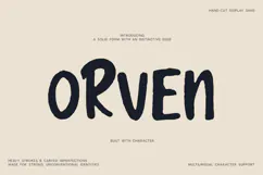 Orven Hand Cut Organic Display Font Product Image 1