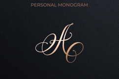 A Monogram Logo, Elegant Initial Monogram Product Image 1