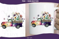 Wildflower Truck | Sublimation Download | Digital File Product Image 2