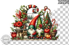 Christmas Gnome Sublimation - Clipart PNG Design Product Image 1