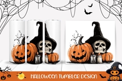 Spooky Halloween Pumpkin Tumbler, Fantasy Tumbler Wrap Product Image 1