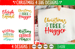 4 Christmas SVG Designs, Christmas SVG Cut file design Product Image 1