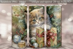 Christmas Cat Tumbler Sublimation | Winter Tumbler Wrap Product Image 1
