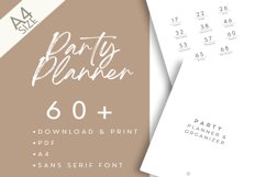 Party Planner Sans Serif A4 Product Image 1