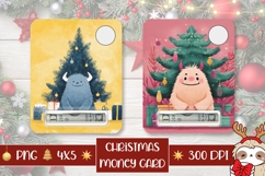 Cute Christmas Monster Money Card, Christmas Tree Gift Card Product Image 1