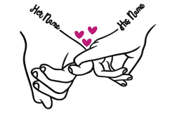 Couple Holding Hands Embroidery Designs Product Image 1