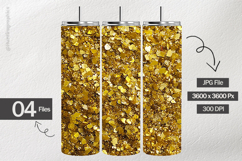 Yellow Glitter Digital Papers - 03 Variations Product Image 2