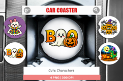 Cute Characters Car Coaster Product Image 1