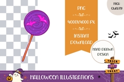 Hand Drawn Halloween Illustration, Halloween Lollipop PNG Product Image 1
