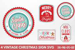 Vintage Christmas Sign SVG Product Image 1