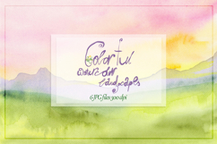 Abstract colorful watercolor landscapes Product Image 1