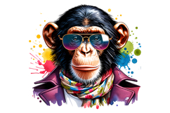 Cute Monkey Clipart - PNG File Product Image 1