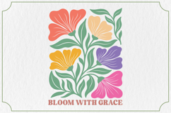 Boho Floral Quotes PNG Bundle, Aesthetic Design Product Image 3