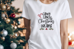 Candy Canes and Christmas Dreams SVG Cut File, Christmas png Product Image 4