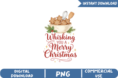 Whisking You a Merry Christmas Sublimation, Christmas Png Product Image 1